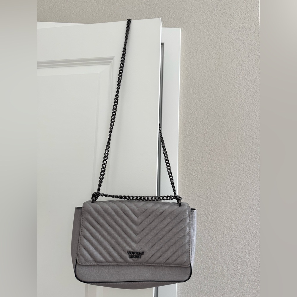 Victoria's Secret Quilted Crossbody Bag in Gray